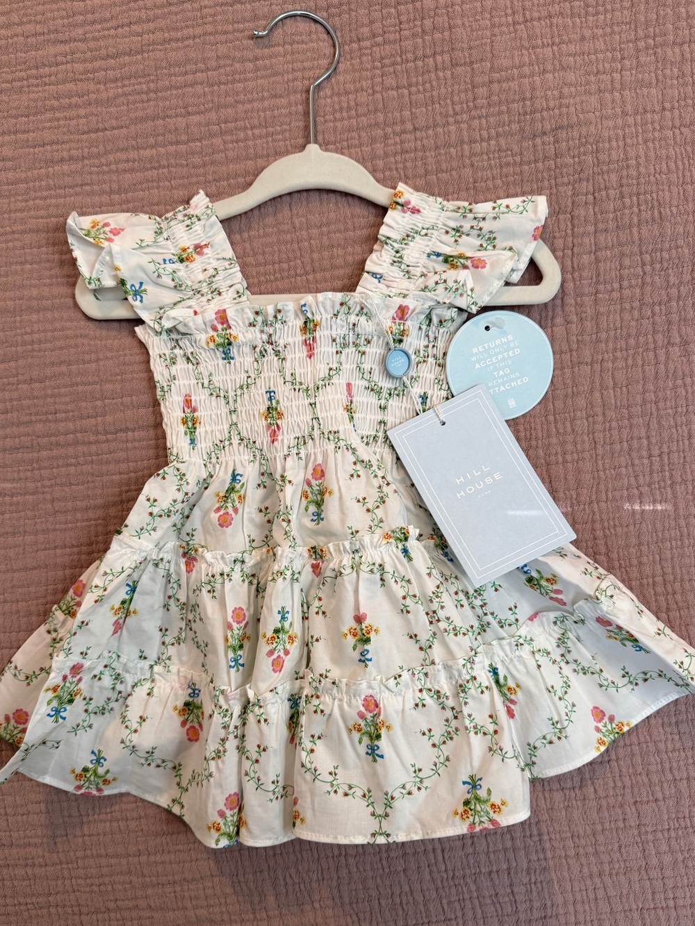 Hill House Home Baby Ellie Nap Dress - Pastel Trellis